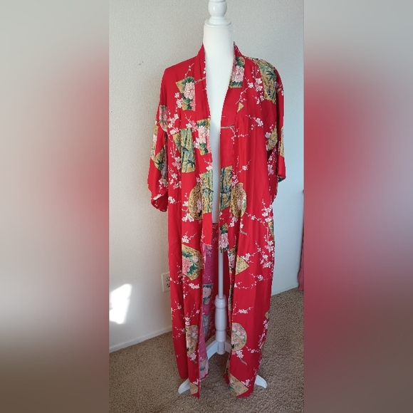 Vintage cotton kimono robe made in Japan - Picture 1 of 10